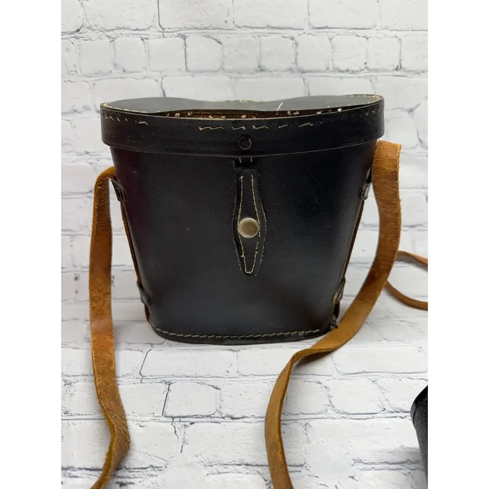 Vintage Stellar Binoculars 7x50 with Lens Caps and Leather Carry Case